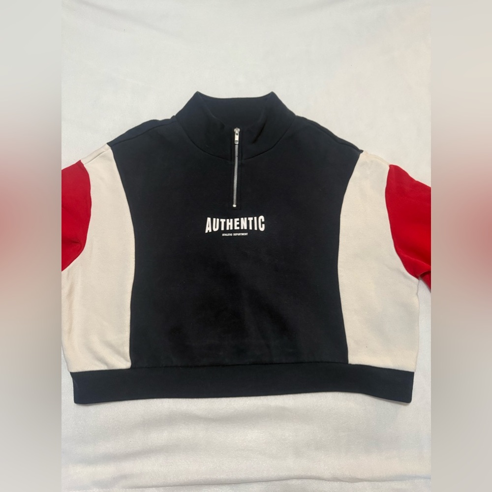 Navy Blue, Red, & White Sweatshirt